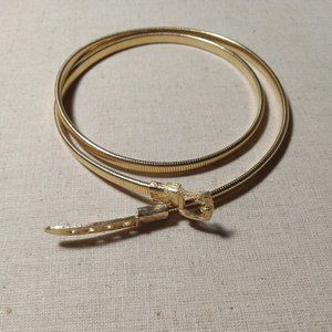 Slim Goldtone Metalic Belt 27" stretch to 32"